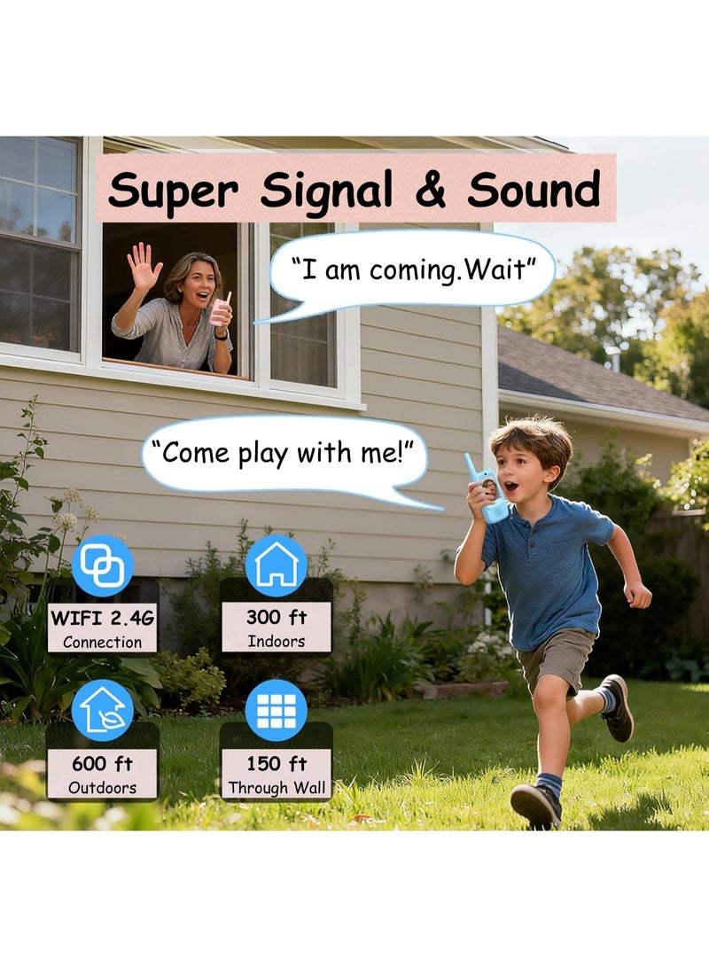 Mr. Penda 2 Pack Smart Phone Toys for Kids, Rechargeable w/Screen Display,Voice Changer,Video Chat,Fun Toys for Indoor Outdoor Camping,Travel Birthday Gift Toy for Boys Girls Age 3-12 (Blue/Pink) - Image 5